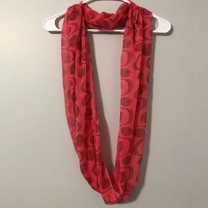 3/$10 Coral Retro Print Scarf